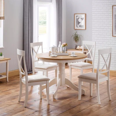 Dunelm Davenport Round Pedestal Table Natural