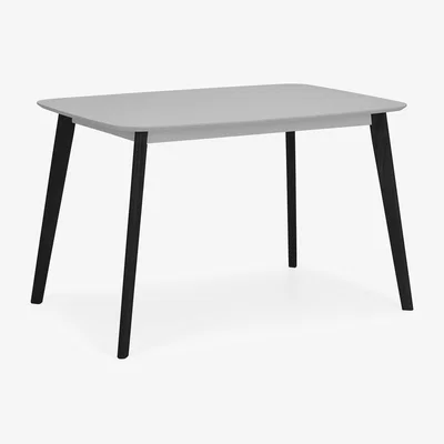 Dunelm Casa 4 Seater Rectangular Dining Table, Grey and Black Grey