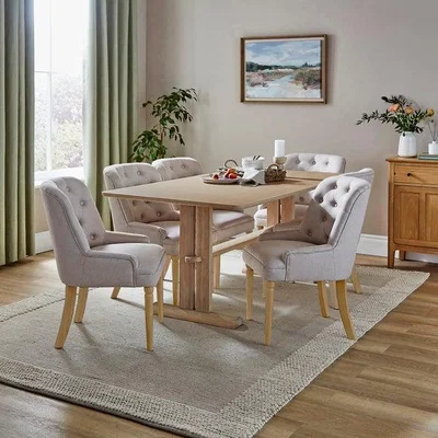 Dunelm Axton 6 Seater Trestle Dining Table