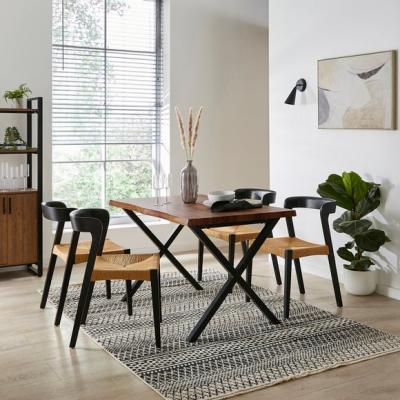 Dunelm Ezra 4 Seater Rectangular Compact Dining Table, 120cm