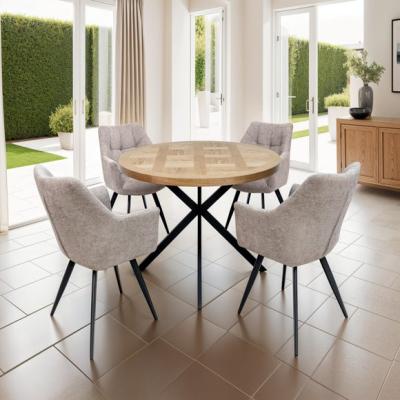 Dunelm Carson Round 4 Seater Dining Table