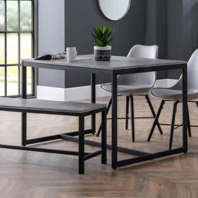 Dunelm Return - Staten 4 Seater Dining Table, Concrete