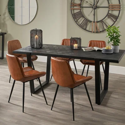 Dunelm Pacific Mashu Mango Wood Dining Table Black