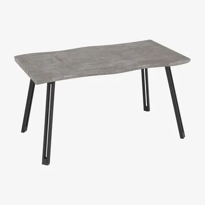 Dunelm Quebec Wave Concrete Effect Dining Table Grey
