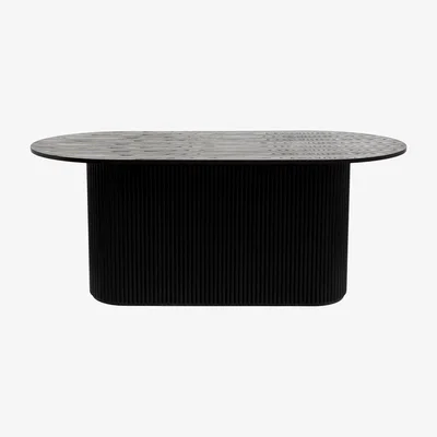 Dunelm Amari 8 Seater Oval Dining Table, Wood Black