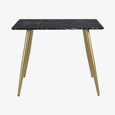 Dunelm Kendall Faux Marble Square Dining Table Black