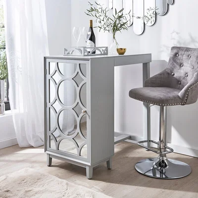 Dunelm Delphi 2 Seater Rectangular Bar Table, Grey Grey