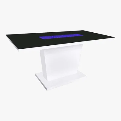 Dunelm Matrix Dining Table with LED Lights Black