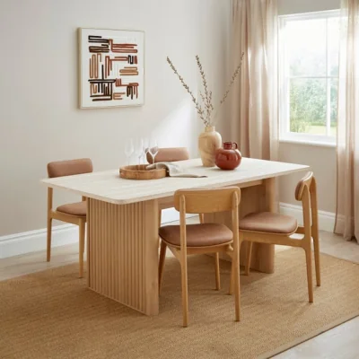 Dunelm Lucin 6 Seater Rectangle Dining Table