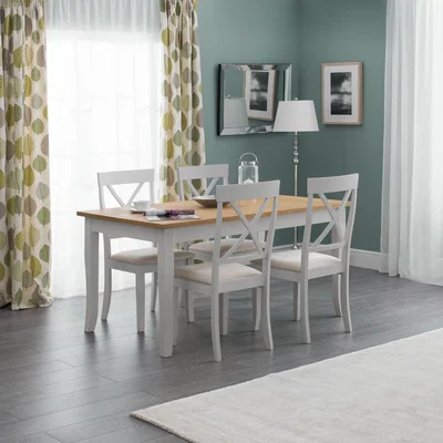 Dunelm Davenport Rectangular Dining Table Grey Grey