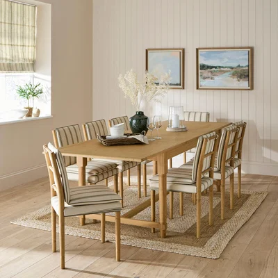 Dunelm Churchgate Walcote 6 Seater Extending Dining Table Oak