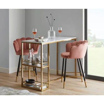 Dunelm Kendall Bar Table Marble