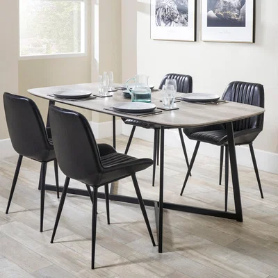 Dunelm PAcific Ukiah Dining Table, Wood Effect Grey