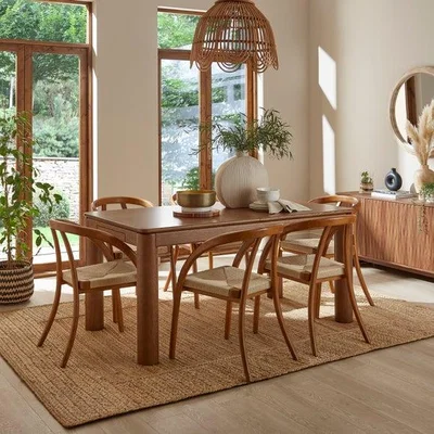 Dunelm Reeva Extendable 6 to 8 Seater Rectangular Dining Table