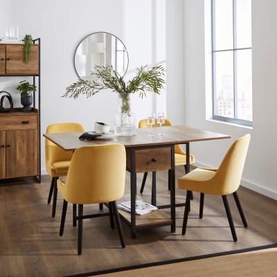 Dunelm Fulton Drop Leaf Dining Table Dark Wood (Brown)