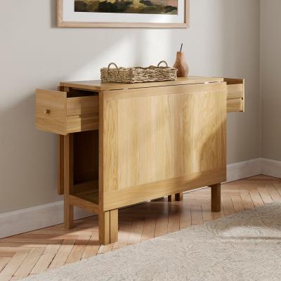 Dunelm Clifford 2-4 Seater Drop Leaf Dining Table, Oak Oak