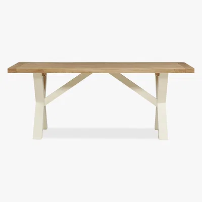 Dunelm Wilby Cream Dining Table Cream