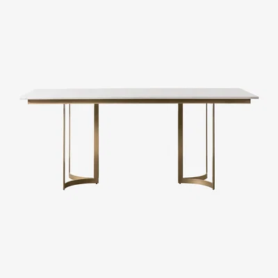 Dunelm Cadotte Dining Table Gold