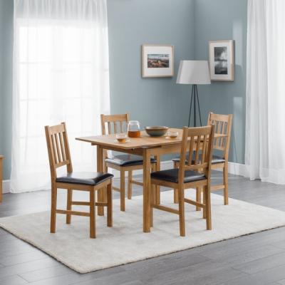 Dunelm Return - Coxmoor 4-6 Seater Square Extendable Dining Table, Solid Oak