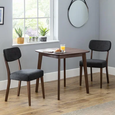 Dunelm Lennox Square Dining Table Walnut Brown