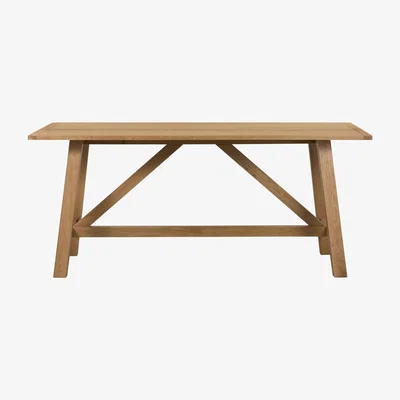 Dunelm Maddox Trestle Dining Table Brown