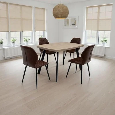 Dunelm Dalton Rectangular 4 Seater Dining Table, Brown