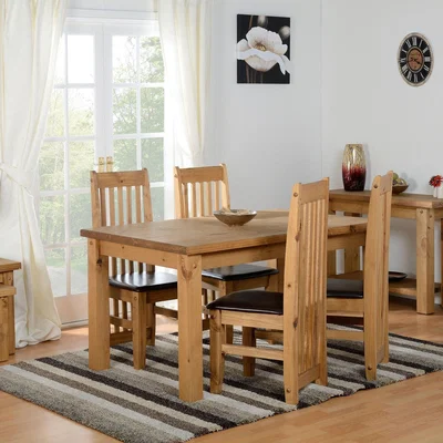 Dunelm Tortilla 4 Seater Dining Set Natural