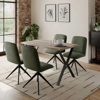 Dunelm Ezra II 4 Seater Compact Rectangular Dining Table