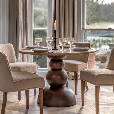 Dunelm Salcombe 4 Seater Round Dining Table Light Wood