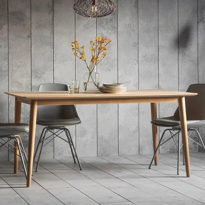 Dunelm Manila 6 Seater Dining Table, Oak Oak (Brown)