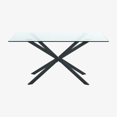 Dunelm Lumia Black Rectangular Dining Table Black