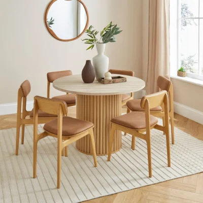Dunelm Lucin 4 Seater Round Dining Table