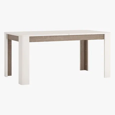Dunelm Chelsea Extending Dining Table Grey with White