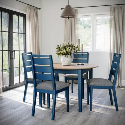Dunelm Marlow 2-4 Seater Round Extendable Dining Table Navy
