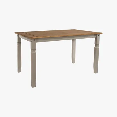 Dunelm Corona Grey Rectangular Dining Table Grey