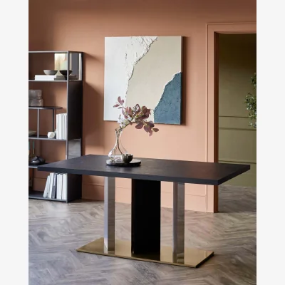 Danetti Holland black ash 6 seater dining table
