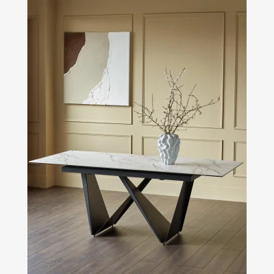 Danetti Calenzano natural ceramic extending 6 to 8 seater dining table