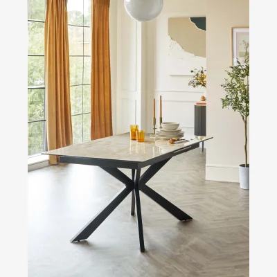 Danetti Hayden Natural Ceramic Extending 6 to 8 Seater Dining Table