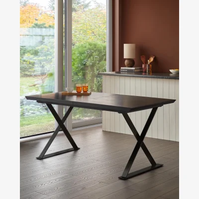 Danetti Nala dark washed wood extending 6 to 8 seater dining table