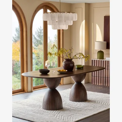 Danetti Malin dark wood 8 seater dining table