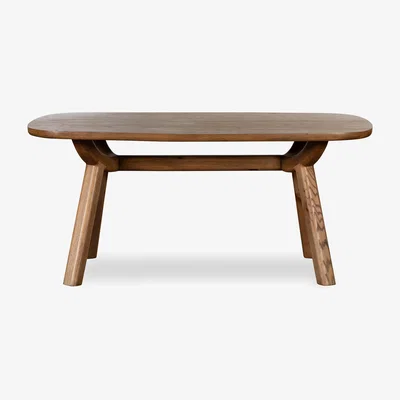 Furniture Village Pien Boat Shaped Oak Fixed Dining Table - 200-cm - In Time for Christmas