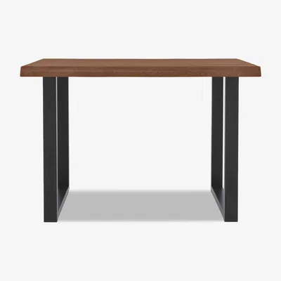 Furniture Village Bodahl - Compact Terra Raw Edge Bar Table with U-Shaped Legs - 160-cm - Old Bassano
