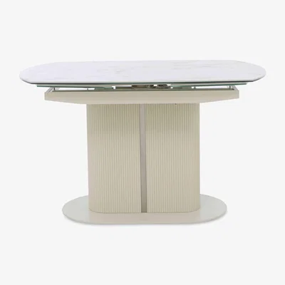 Furniture Village Avorio Swivel Extending Dining Table