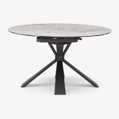 Furniture Village Crete Round Swivel Extending Dining Table