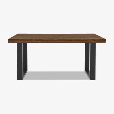 Furniture Village Bodahl - Compact Terra Straight Edge Dining Table with U-Shaped Legs - 140-cm - Desert