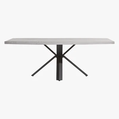 Furniture Village Habufa - Boston Star Leg Concrete Top Dining Table - 190-cm - Grey