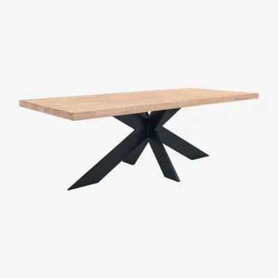 Furniture Village Bodahl - Terra Straight Edge Dining Table with Star Base - 300-cm - Bianca