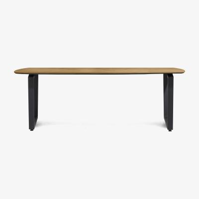 Furniture Village Habufa - Montreal Dining Table with U-Shaped Legs - 190-cm - Railway Brown