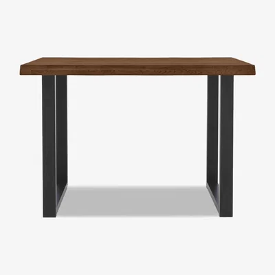 Furniture Village Bodahl - Compact Terra Raw Edge Bar Table with U-Shaped Legs - 140-cm - Desert
