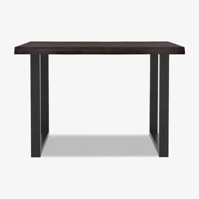 Furniture Village Bodahl - Compact Terra Raw Edge Bar Table with U-Shaped Legs - 160-cm - Smoked